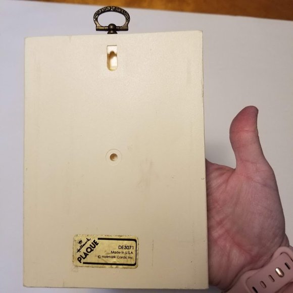 Vintage Hallmark Wooden Gold Plaque - Love is Sharing Sentimental Inspirational - Picture 5 of 7